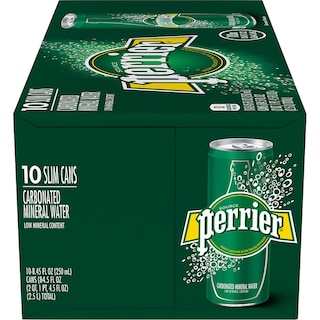 PERRIER | Carbonated Water Natural Mineral Can 10x250ml