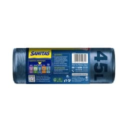 SANITAS | Σακούλες Απορριμμάτων Flex & Strong Μεγάλες με Κορδόνι 10 Τεμάχια