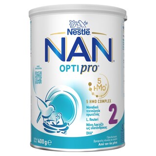 NAN | Γάλα Βρεφικό Σκόνη Optipro Νο2 6+ Μηνών 400gr