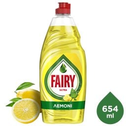 FAIRY | Υγρό Πιάτων Ultra Λεμόνι 654ml