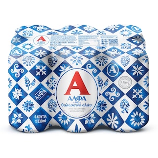 ΑΛΦΑ | Μπύρα Lager με Θαλασσινό Αλάτι Κουτί 6x330ml