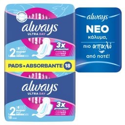 ALWAYS | Σερβιέτες Ultra Day Long Plus 18 Τεμάχια