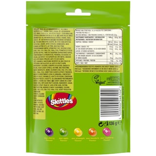 SKITTLES | Καραμέλες Φρούτων Crazy Sours 136g