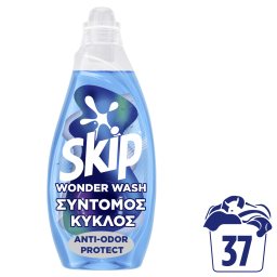 SKIP | Υγρό Πλυντηρίου Ρούχων Wonder Wash Anti Odor Protect 37 Μεζούρες
