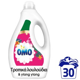 OMO | Yγρό Πλυντηρίου Ρούχων Τροπικά Λουλούδια 30 Μεζούρες