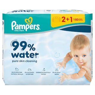 PAMPERS | Μωρομάντηλα 99% Water 3x60 Τεμάχια