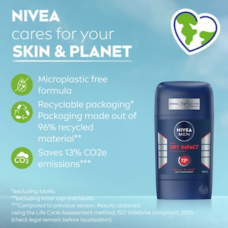 NIVEA | Αποσμητικό Stick Men Dry Impact 50ml