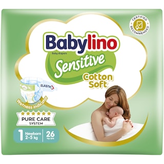 BABYLINO | Πάνες Μωρού Sensitive Cotton Soft No1 26 Τεμάχια
