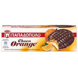 ΠΑΠΑΔΟΠΟΥΛΟΥ | CHOCO ORANGE | Μπισκότα Μαρμελάδα Πορτοκάλι Σοκολάτα 150gr