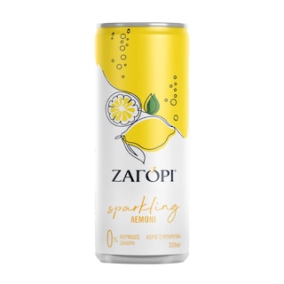 ΖΑΓΟΡΙ | Ανθρακούχο Νερό Φυσικό Μεταλλικό Λεμόνι 330ml