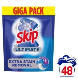 SKIP | Kάψουλες Πλυντηρίου Ρούχων Ultimate Extra Strain Removal 48 Τεμάχια