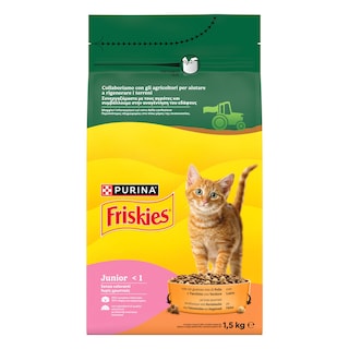 FRISKIES | Γατοτροφή Κοτόπουλο και Λαχανικά Junior  1.5 kg