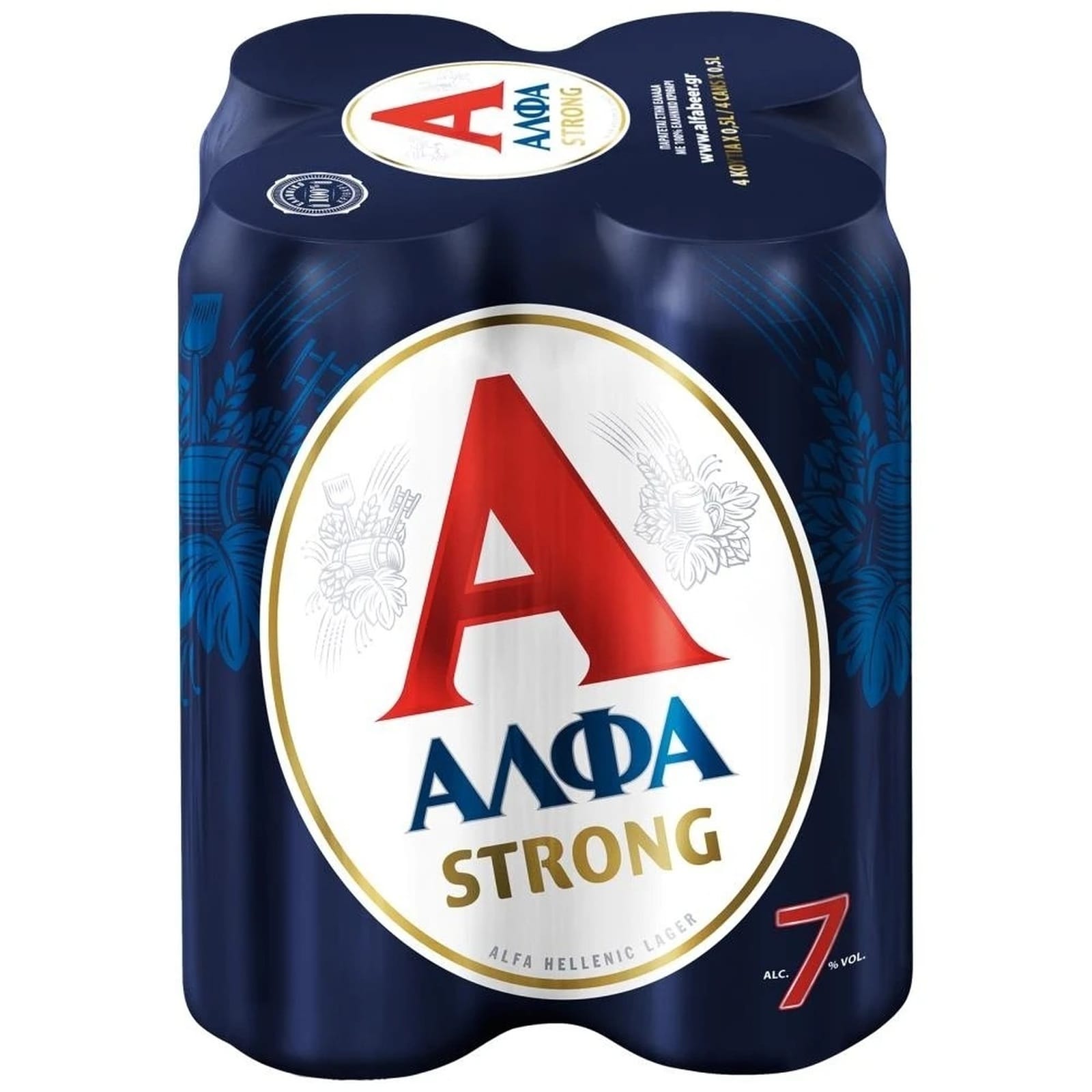 ΑΛΦΑ Μπύρα Strong Lager Κουτί 4x500ml
