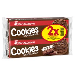 ΠΑΠΑΔΟΠΟΥΛΟΥ | Μπισκότα Κακάο Σοκολάτα 2x180g