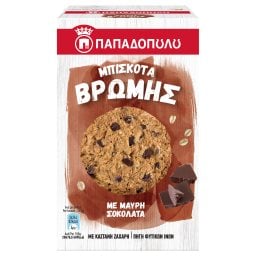 ΠΑΠΑΔΟΠΟΥΛΟΥ | Μπισκότα Βρώμης Μαύρη Σοκολάτα 150gr