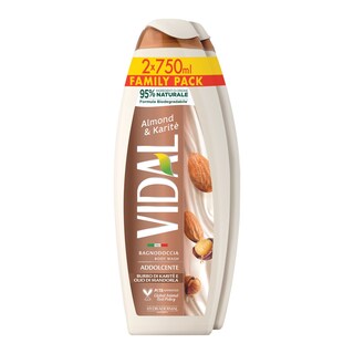 VIDAL | Αφρόλουτρο Almond Carite 2x750ml