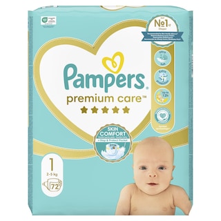 PAMPERS | Πάνες Μωρού Premium Care Νο1 72 Τεμάχια