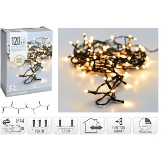 - | Χριστουγεννιάτικα Λαμπάκια 120 Led Θερμό Λευκό 1 Τεμάχιο