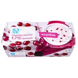 ΑΒ | Επιδόρπιο Γιαουρτιού Κεράσι 2x200g