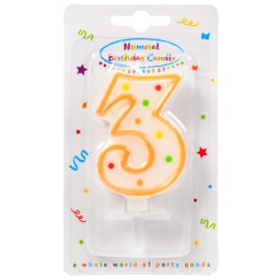 DECORATA | Κερί Γενεθλίων Νο3 1 Τεμάχιο