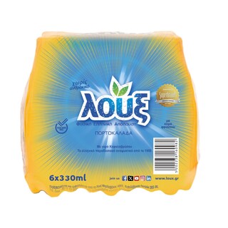 ΛΟΥΞ | Πορτοκαλάδα Χωρίς Ανθρακικό 6x330ml