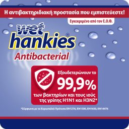 WET HANKIES | Αντιβακτηριδιακά Μαντηλάκια 4x15 Τεμάχια