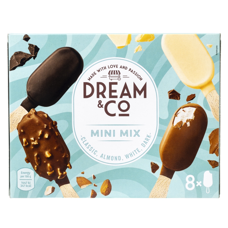 DREAM & CO Παγωτό Ξυλάκι Mini Mix 8x35g