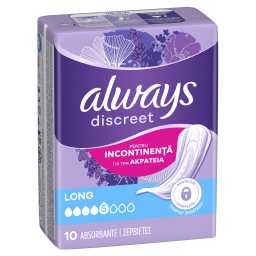 ALWAYS | DISCREET | Σερβιέτες Discreet Long 10 Τεμάχια