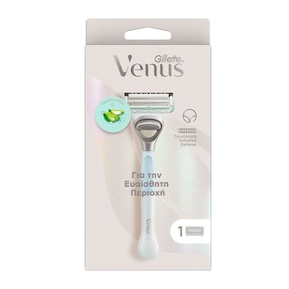 GILLETTE | Ξυριστική Μηχανή Venus Ευαίσθητη Περιοχή + Ανταλλακτικό 1 Τεμάχιο