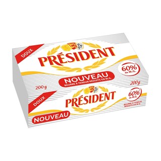 PRESIDENT | Βούτυρο Ανάλατο 60% 200g