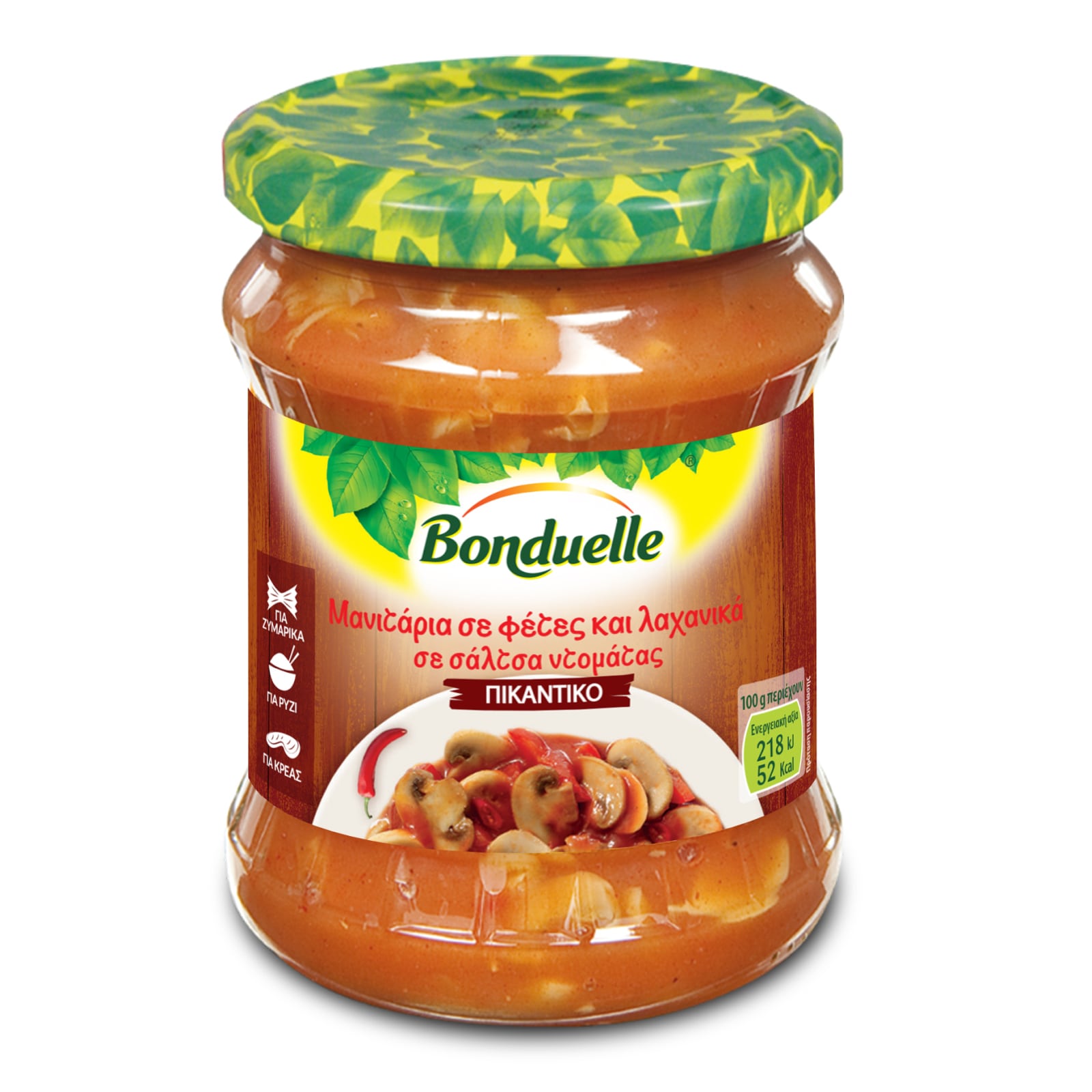 BONDUELLE Σάλτσα Τομάτας Πικάντικη Μανιτάρια και Λαχανικά 450g