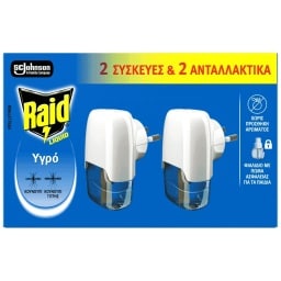 RAID | Εντομοαπωθητικό Υγρό Διπλό Σετ Συσκευή + Ανταλλακτικό 2x21ml