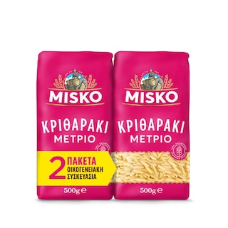 MISKO | Μακαρόνι Κριθαράκι Μέτριο 2x500g