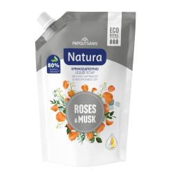 NATURA | Κρεμοσάπουνο Roses & Musk Ανταλλακτικό 500ml