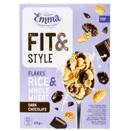 EMMA | Δημητριακά Fit & Style Μαύρη Σοκολάτα 375g