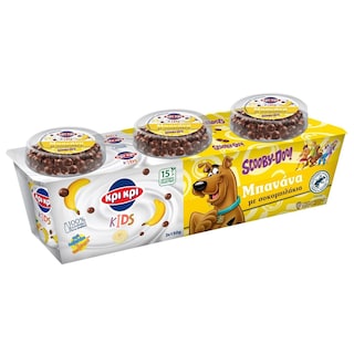ΚΡΙ ΚΡΙ | Επιδόρπιο Γιαουρτιού Scoopy Doo Μπανάνα Σοκομπιλάκια 3x150g