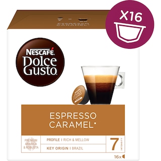NESCAFE | DOLCE GUSTO | Κάψουλες Καφέ Espresso Caramel 16x5,2g