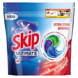 SKIP | Κάψουλες Πλυντηρίου Ρούχων Ultimate Extra Strain Removal 40 Τεμάχια