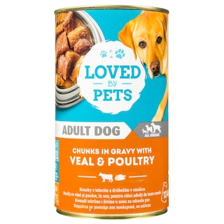 LOVED BY PETS | Σκυλοτροφή Μοσχάρι και Πουλερικά σε Σάλτσα 1.24kg