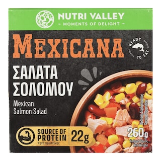 NUTRI VALLEY | Σαλάτα Σολομού Mexicana 260g