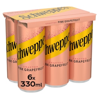 SCHWEPPES | Soft Drink Pink Grapefruit Can 6x330ml