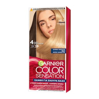 COLOR SENSATION | Βαφή Μαλλιών HL3 Ξανθό Ανοιχτό Μελί 1 Τεμάχιο