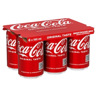 COCA COLA | Αναψυκτικό Cola Κουτί 6 X 150ml