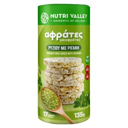 NUTRI VALLEY | Ρυζογκοφρέτες Ρίγανη Vegan 135g