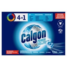 CALGON | Αποσκληρυντικό Νερού Πλυντηρίου Ρούχων Ταμπλέτες 30 Τεμάχια