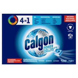 CALGON | Αποσκληρυντικό Νερού Πλυντηρίου Ρούχων Ταμπλέτες 30 Τεμάχια