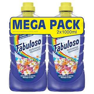 FABULOSO | Υγρό Καθαρισμού Θαλασινή Φρεσκάδα 2x1lt