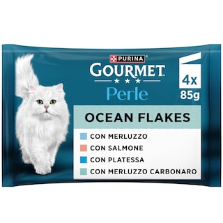 GOURMET | Γατοτροφή Gourmet Perle Φιλετάκια Ψαριών σε Σάλτσα 4x85g