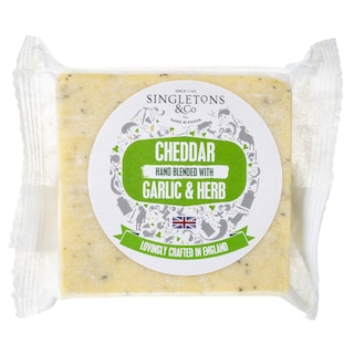 SINGLETONS | Τυρί Cheddar Garlic & Herbs 200g