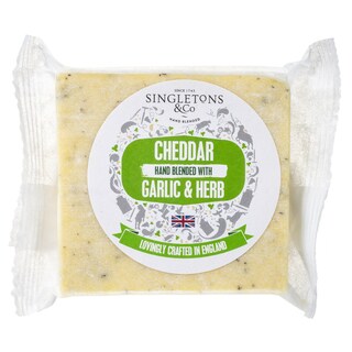 SINGLETONS | Τυρί Cheddar Garlic & Herbs 200g